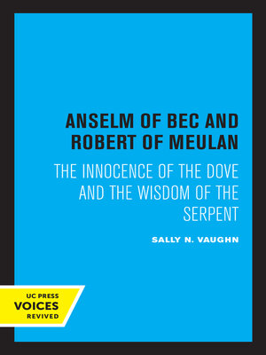 cover image of Anselm of Bec and Robert of Meulan